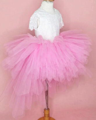 Tutu asymétrique "Rose pétillant" 