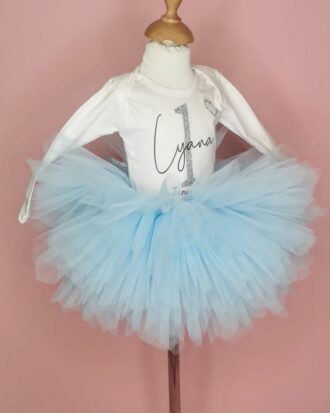 Tutu court "Bleu Pastel"