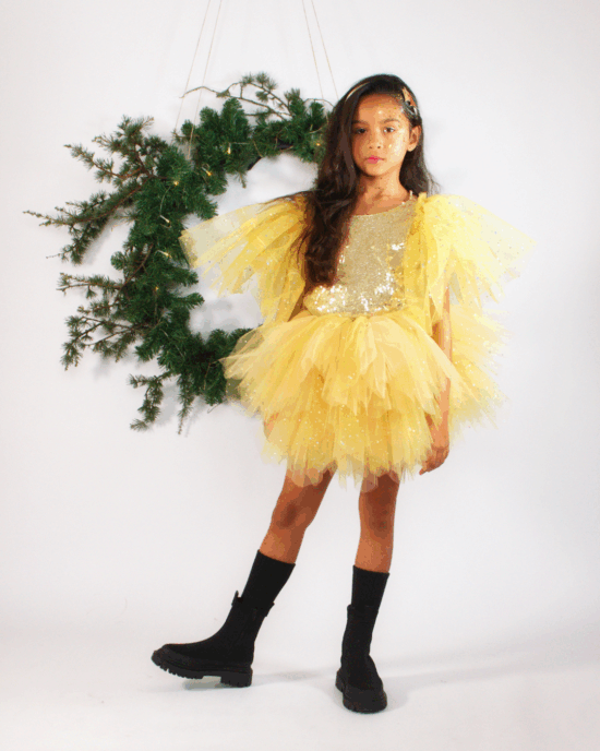 haut sequin doré pailleté