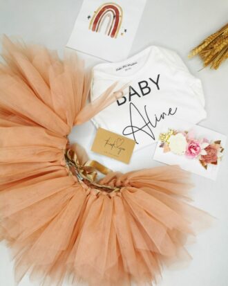 Body personnalisé manches longues BABY + PRENOM Noir