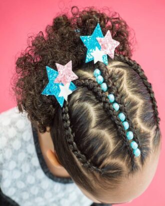 Barrette étoile Bleue