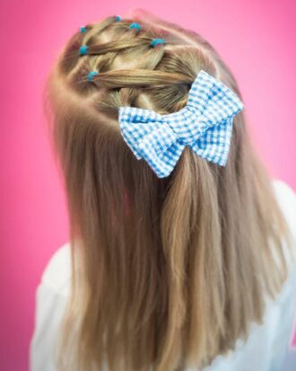 Barrette Tissu vichy