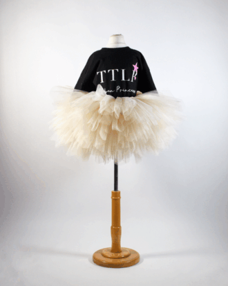 Tutu court "Beige champagne"
