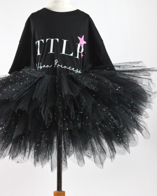 volume du tutu noir pailleté