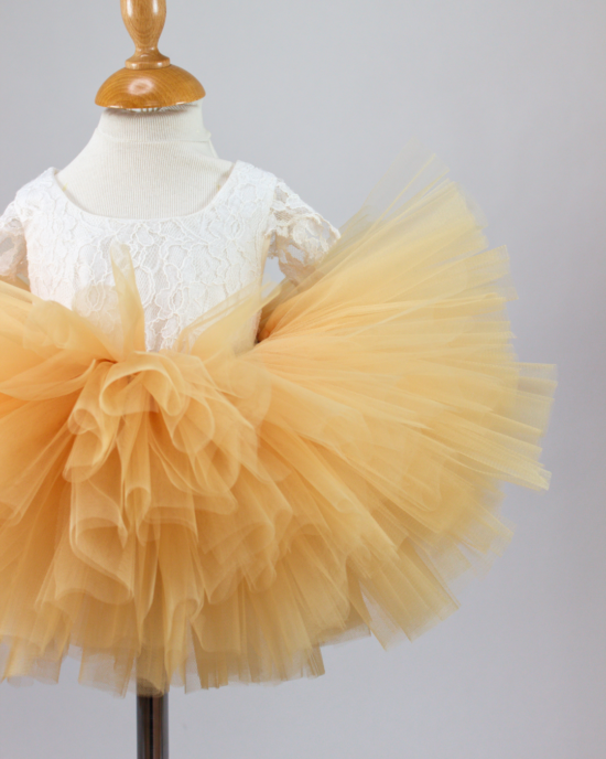 Tutu vu de devant avec son haut dentelle