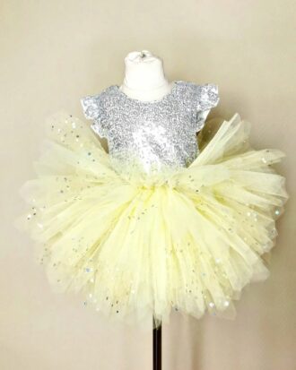 Tutu court "Jaune pailleté"