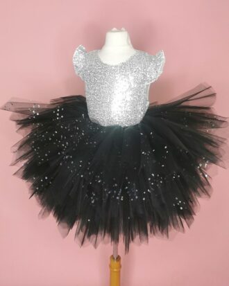 Tutu court "Noir pailleté"