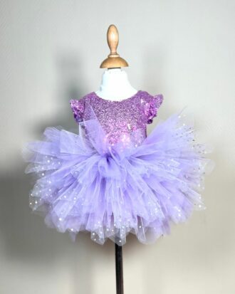 Tutu court "Violet pailleté"