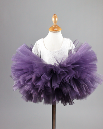 Tutu court - PRUNE VELOURS