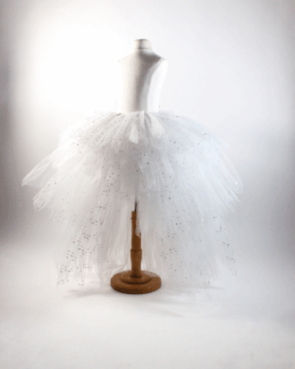 Tutu asymétrique BLANC INTEMPOREL PAILLETÉ