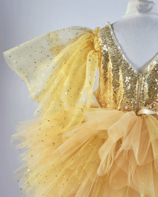 haut sequin doré pailleté