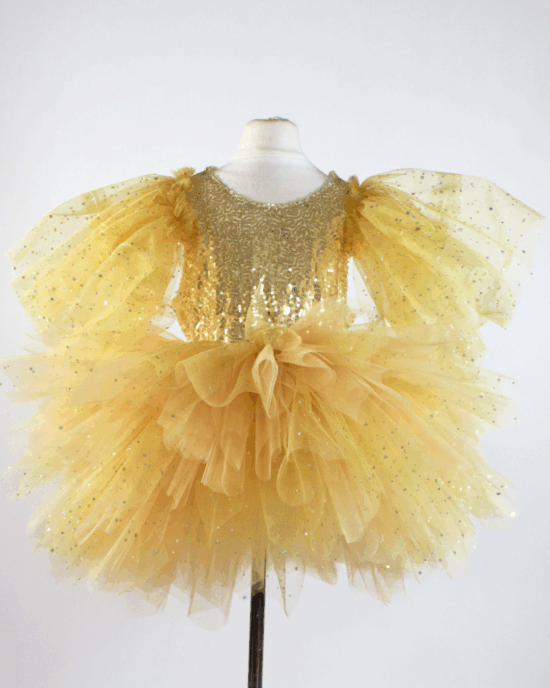 haut sequin doré pailleté