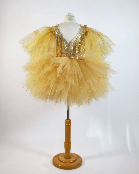 haut sequin doré pailleté