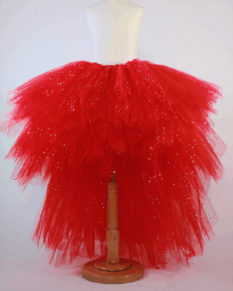 Tutu asymétrique Rouge Pailleté