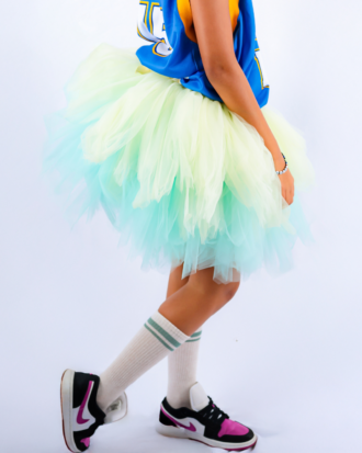 Tutu court JAUNE Zeste / VERT d'eau Dégradé lumineux