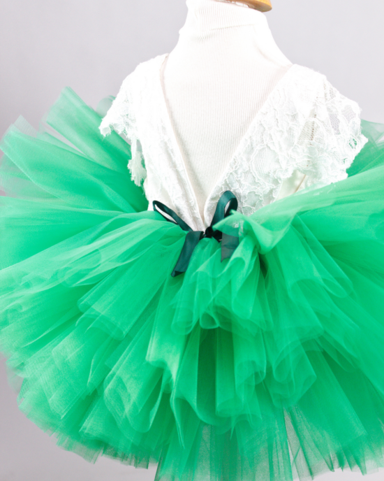 tutu vert lutin vu de dos