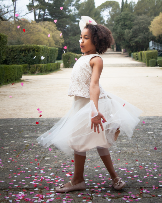 haut dentelle manches courtes