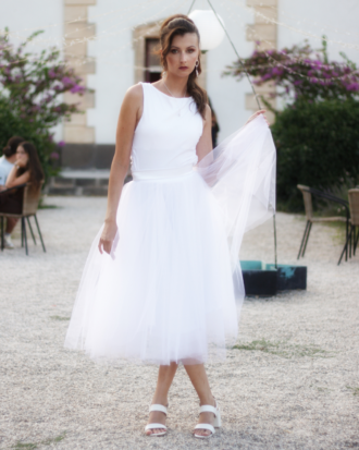Tutu MONIQUE - Jupe en Tulle - BLANC